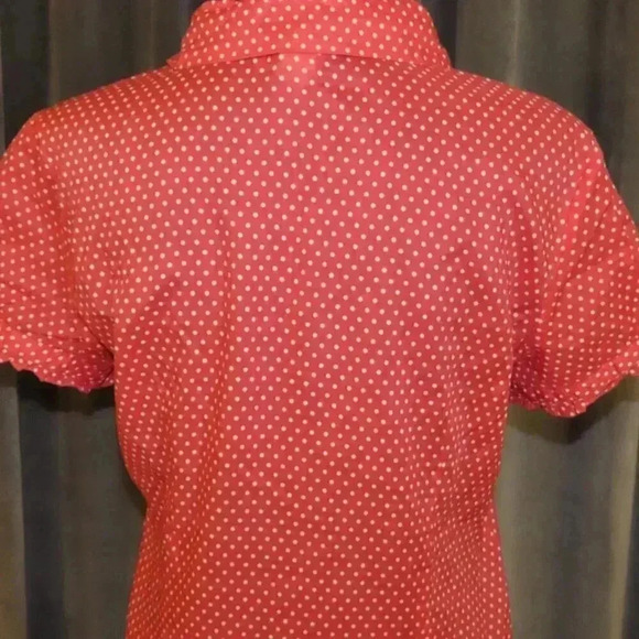 American Eagle Outfitters Womens Red Polka Dot Short Sleeve Short NWT - Picture 3 of 12